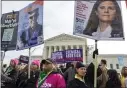  ?? AMANDA ANDRADE-RHOADES — THE ASSOCIATED PRESS ?? Anti-abortion and Abortionri­ghts activists rally outside the Supreme Court, Tuesday in