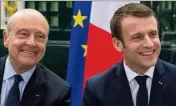  ?? (Photo AFP) ?? Aux côtés de Macron, Juppé a fait, hier, ses adieux à Bordeaux et à la politique.