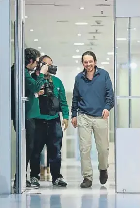  ?? EMILIO NARANJO / EFE ?? Pablo Iglesias, ayer, en el Congreso de los Diputados