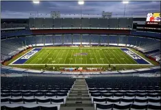  ?? GENE J. PUSKAR - THE ASSOCIATED PRESS ?? FILE - In this Dec. 13, 2020, file photo, the stadium is mostly empty before an NFL football game between the Buffalo Bills and the Pittsburgh Steelers in Orchard Park, N.Y.