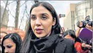  ?? REUTERS/FILE ?? Emma Coronel Aispuro leaves a courthouse in the Brooklyn borough of New York, US.