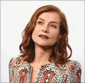  ??  ?? Isabelle Huppert a bien joué le jeu de la campagne pour les Oscars.