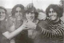  ?? Courtesy Paul Schiffer ?? The playful side of a young Magidson, second from the right, when he was working at Camp Eqununk in Pennsylvan­ia with his friend Paul Schiffer, right, in the summer of 1968.