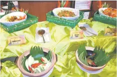  ??  ?? A selection of kampung style ‘sambal’ and salads.