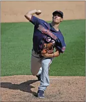  ?? JONATHAN DANIEL — GETTY IMAGES ?? New Giants reliever Matt Wisler has pitched for five teams in six major league seasons, including the Twins in 2020.