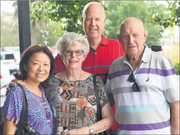  ?? Picture: PAUL CARRACHER ?? MUCH TO CELEBRATE: From left, Linda Tepper, Margaret Tepper, Glenn Tepper and Merv Tepper celebrate Merv’s 90th birthday.