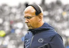  ?? BARRY REEGER/AP ?? Penn State football coach James Franklin says he is committed to the Nittany Lions as rumors continue to swirl about him being considered for the USC and LSU head coaching positions.