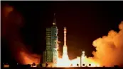  ?? —Via web ?? Tiangong-2, China’s second space laboratory, taking off for launch.