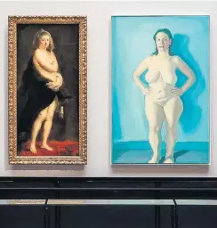  ?? FRANS HALS MUSEUM ?? Nu. Telas de Peter Paul Rubens (1636-38) e Maria Lassnig (1970)