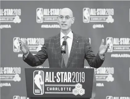  ?? STREETER LECKA/GETTY ?? NBA Commission­er Adam Silver says the league is achieving greater competitiv­e balance but still needs to keep pushing in that direction.