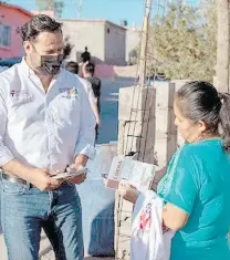  ?? CORTESÍA: EQUIPO CAMPAÑA ?? Que beneficios lleguen a la gente, dijo Tiscareño.