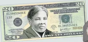  ??  ?? 20 DÓLARES Todavía faltan unos años, pero se ha decidido que Harriet Tubman ocupe el frontal de billete de 20, y Jackson pase al reverso