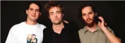  ??  ?? Co-director Ben Safdie, from left, actor Robert Pattinson, and co-director Joshua Safdie pose for a portrait to promote their film, "Good Time" at the Four Seasons Hotel in Los Angeles. — AP
