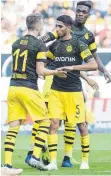  ?? FOTO: DPA ?? Dan-Axel Zagadou und Achraf Hakimi (v. re.) sollen es richten.