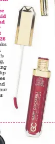  ??  ?? Gary Cockerill Make Up Intelligen­ce Lustre Liquid Lipstick and Lip Liner in Scarlet Shimmer £26 “Martine looks glam with the lipstick’s shimmering, light-reflecting colour. The lip liner matches perfectly and once the colour is on it lasts all day.”