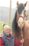  ??  ?? Ruth Skinner, of Strathorn Farm, Pitcaple, was the recipient of the Lifetime Achievemen­t Award for 2016 at the Scottish Equestrian Awards.