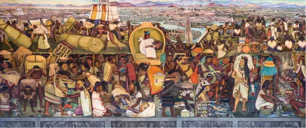  ??  ?? Mural El mercado de Tlatelolco, de Diego Rivera.