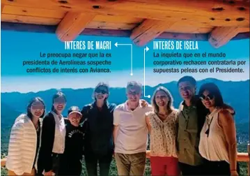  ??  ?? RECONCILIA­CIÓN. El diario Perfil publicó el 19 de febrero esta foto de una reciente reunión entre las familias de Macri e Isela Costantini en Chapelco.