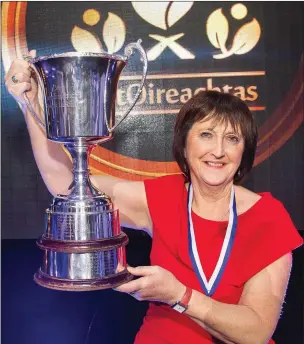  ??  ?? Sean-nós singer Máire Ní Chéileacha­ir after winning the Corn Ui Riada at the 2018 Oireachtas na Gaeilge festival.