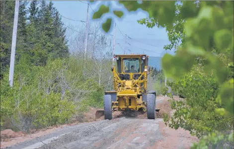  ?? LAWRENCE POWELL ?? Volunteers, including Butch Guitard, David Bishop, and Ken Clarke, have been busy working on improvemen­ts to the South Shore Annapolis Trail, especially where it goes through Nictaux. It’s been widened where needed, graded, and repairs are being made...