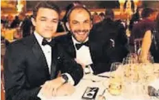  ??  ?? &gt; Lando Norris and father Adam at the FIA Awards