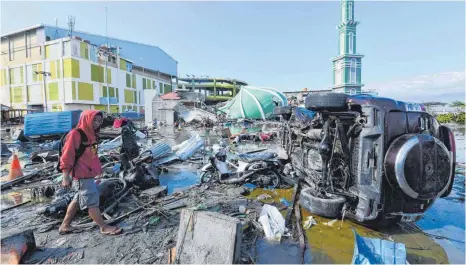  ?? FOTO: AFP ?? Auch auf der Insel Palu haben die Naturgewal­ten gewütet.