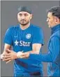  ??  ?? Harbhajan Singh (left) is captain MS Dhoni’s most experience­d spinner in the India squad for the WT20.