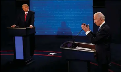  ?? Photograph: Morry Gash/AP ?? In 2020, Biden and Trump debated twice.