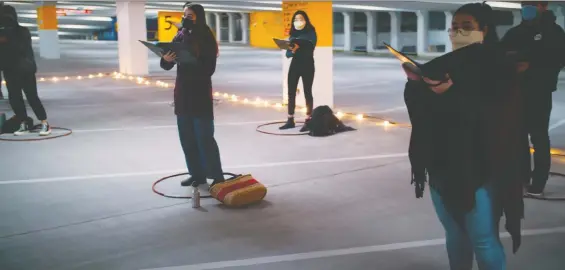  ??  ?? Earlier in the fall, Vancouver Youth Choir took to rehearsing in a parkade at UBC. They now have a stream to show what they were up to.