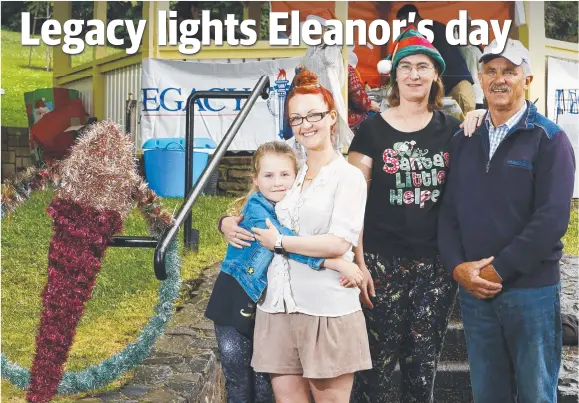  ?? Picture: MATT THOMPSON ?? PARTY TIME: Terese Millhouse and daughter Eleanor, Annette Ottway and organiser Clive Simpson at the Legacy Christmas party.