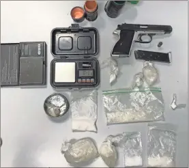  ?? LMJC Drug Task Force ?? Methamphet­amine and firearm seized at 335 Prince Road in Trenton.