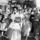  ?? ?? ‘Inspiratio­n for Blackbird’ … Elizabeth Eckford, one of the Little Rock Nine, is greeted by hostile students on her first day of school in 1957. Photograph: Bettmann Archive