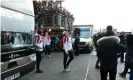  ?? David Roger/The RFU Collection/Get- ?? Owen Farrell and the other England players arrive at Murrayfiel­d for the February 2020 game against Scotland. Photograph: