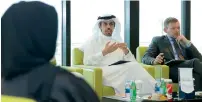  ??  ?? Hamad Buamim discusses the Dubai Chamber’s 2017-2021 strategy with the media in Dubai on Sunday. — Supplied photo