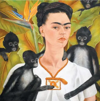  ??  ?? Une des oeuvres de Frida Kahlo exposée au Musée national des beaux-arts. PHOTO STEVENS LEBLANC