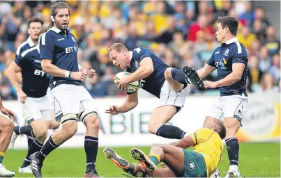  ?? Images. Picture: Getty ?? Greig Tonks takes a high ball under pressure during the win over Australia on Saturday.