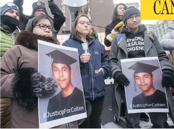  ?? RYAN REMIORZ / THE CANADIAN PRESS ?? When government signals its unhappines­s with particular verdicts — as it did in the case of Indigenous victim Colten Boushie — judges are but a step or two away from being at the mercy of politician­s, writes Christie Blatchford.