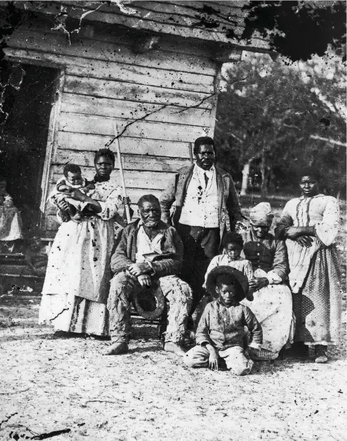  ??  ?? Sinister neutrality Enslaved people in South Carolina. In the American south, slavery has long been described as “warranteei­sm” or “patriarcha­lism” – an example, argues Donald Bloxham, of neutral terms being deployed to deliberate­ly mislead