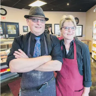  ?? DARREN STONE, TIMES COLONIST ?? Fraser and Lori Orr at their new butcher shop on Mount Newton Cross Road in Central Saanich.