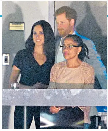  ??  ?? Doria Ragland with Meghan and Harry. Top left, with Meghan and her best friend Jessica Mulroney