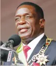  ??  ?? President Mnangagwa