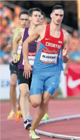  ??  ?? Na Memorijalu Borisa Hanžeković­a bez većih poteškoća pobijedio je u nacionalno­j utrci na 800 metara – Marino Bloudek
