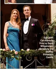  ??  ?? ELEGANT Carl-Albrecht Prinz zu SaynWittge­nsteinBerl­eburg und Ehefrau Prinzessin Camilla