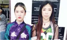  ??  ?? Wang Han (right) and Zhang Na were fined after admitting to unruly behaviour in a public place.