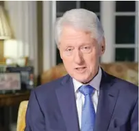  ??  ?? Former President Bill Clinton and U.S. Rep. Alexandria Ocasio-Cortez, D-N.Y., speak Tuesday during the Democratic National Convention.