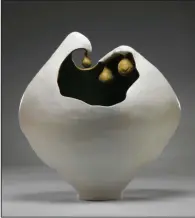  ?? (Courtesy of Arkansas Arts Center) ?? Barbara Satterfiel­d’s Buckeye Seed Pods Presented is a ceramic work completed in 2020. It is 16 by 19 by 15 inches in size.