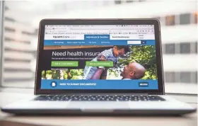  ?? AP / FILE ?? This Feb. 9 photo shows the HealthCare.gov website, where people can buy health insurance.