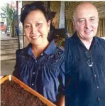  ??  ?? Dedicated to bringing organic food to Filipinos: Corazon Bautista and Craig Clayton of Bautista Organica