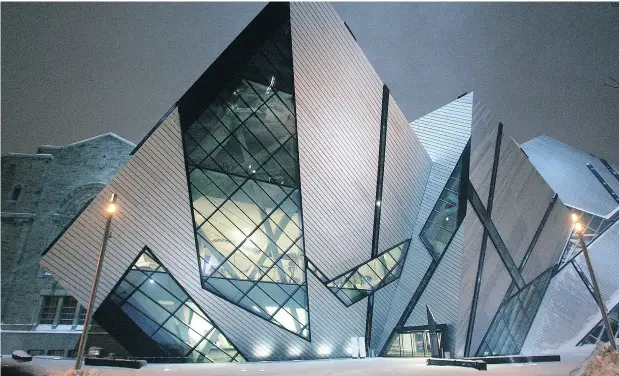  ?? PETER REDMAN / NATIONAL POST ?? At top, architectu­re critic Alex Bozikovic says that Massey College, designed by Ron Thom in 1963, is arguably the greatest Toronto building of the 20th century. But Bozikovic thinks the showy exterior of the Royal Ontario Museum, above, was an...