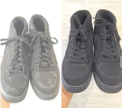  ?? —PHOTOS COURTESY OF ETHAN
CASH SNEAKER LOUNGE ?? The beauty of a black pair restored